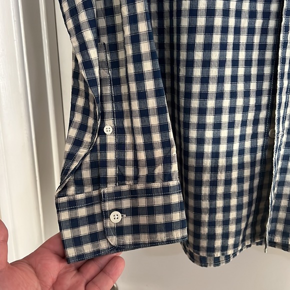 All New; Blue checkered button up - Picture 5 of 6